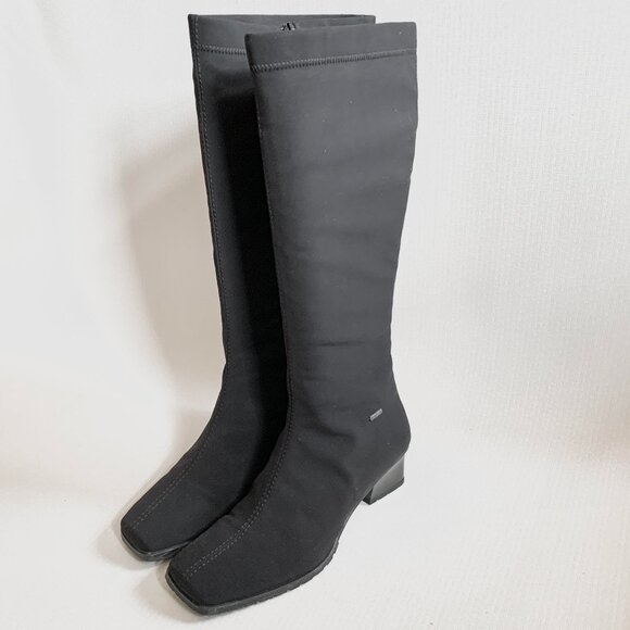 Ara GORE-TEX Stretch Knee-High Square Toe Boots – Black – Size 37 - Picture 1 of 7